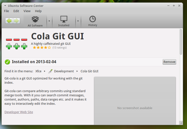 Github Git Cola GUI: Install